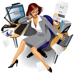 busy business woman